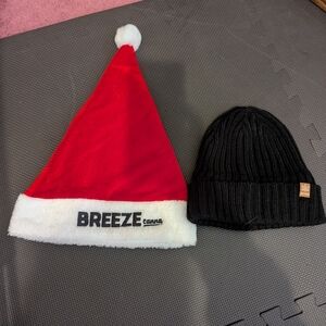 Breeze Canna Santa Hat And Knit Hat